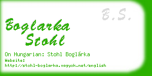 boglarka stohl business card
